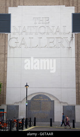 Die National Gallery, die Hampton-Website am hinteren Teil der Sainsbury Flügel, London, UK Stockfoto