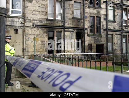 Glasgow-Gas-explosion Stockfoto