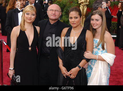 Phil Collins die Oscar-Verleihung 2004 Stockfoto