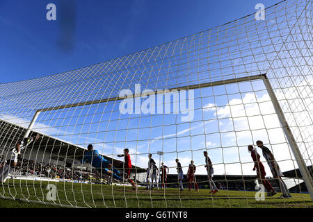 GV von St Mirren Ground während des Spiels der schottischen Premiership im St Mirren Park, Paisley. Stockfoto