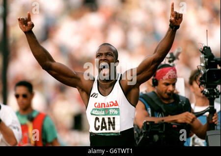 Leichtathletik - 1996 Sommer Olympische Spiele Atlanta - Männer 4x100m Staffel - Finale - Centennial Olympic Stadium Stockfoto