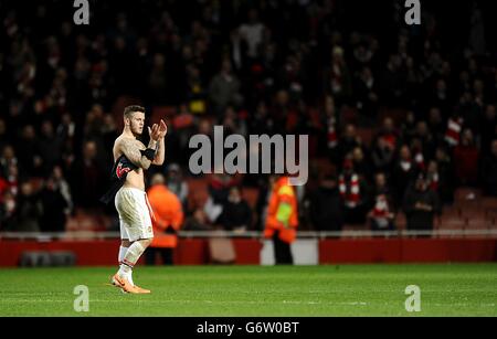 Fußball - UEFA-Champions-League - Runde der letzten 16 - Arsenal V Bayern München - Emirates Stadium Stockfoto