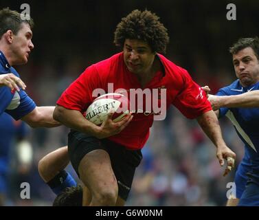 RBS 6 Nations Wales / Frankreich. Colin Charvis aus Wales beim RBS 6 Nations-Spiel im Millennium Stadium, Cardiff. Stockfoto