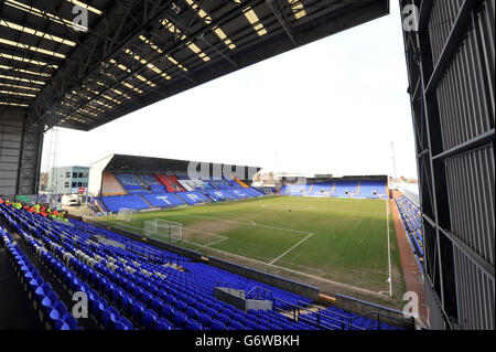 Fußball - Sky Bet League One - Tranmere Rovers gegen Coventry City - Prenton Park. Ein allgemeiner Blick auf den Prenton Park, Heimat von Tranmere Rovers Stockfoto