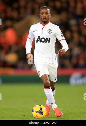 Fußball - Barclays Premier League - Crystal Palace gegen Manchester United - Selhurst Park. Patrice Evra, Manchester United Stockfoto