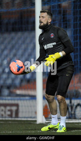 Fußball - FA Cup - Fünfte Runde - Sheffield Mittwoch / Charlton Athletic - Hillsborough. Charlton Athletic Torwart Ben Hamer Stockfoto