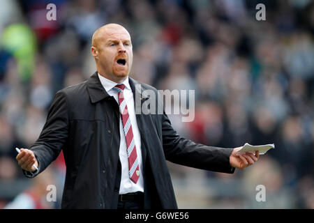 Fußball - Sky Bet Championship - Burnley / Derby County - Turf Moor. Burnley Manager, Sean Dyche Stockfoto
