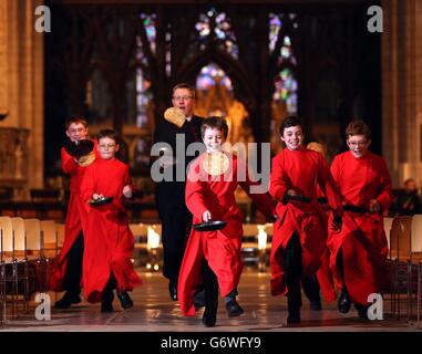 Bräuche und Traditionen - Religion - Faschingsdienstag - Ely Kathedrale Stockfoto