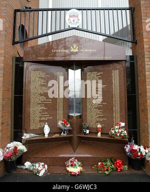 Hillsborough Memorial Stockfoto