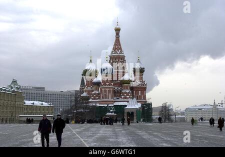 Basilius-Kathedrale. Basilius-Kathedrale, auf dem Roten Platz in Moskau. Stockfoto