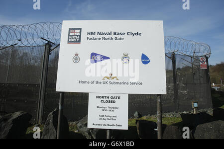 HM Naval Base Clyde Faslane - Lager Stockfoto