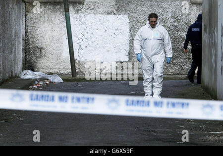 Mann stirbt an Assault - Dublin Stockfoto