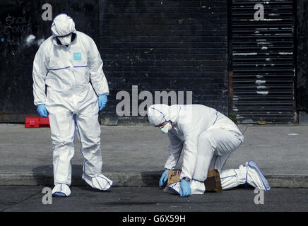 Mann stirbt an Assault - Dublin Stockfoto