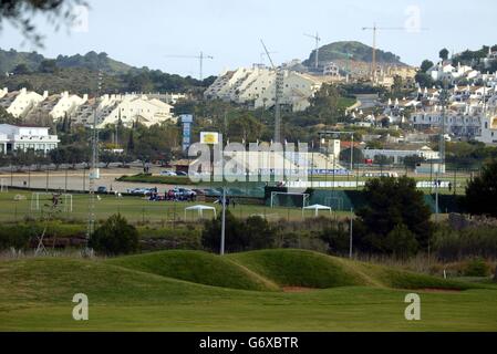 La Manga Club. Eine allgemeine Ansicht des La Manga Clubs, Spanien. Stockfoto