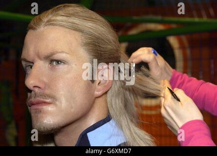 David Beckham Modell Haarschnitt Stockfoto