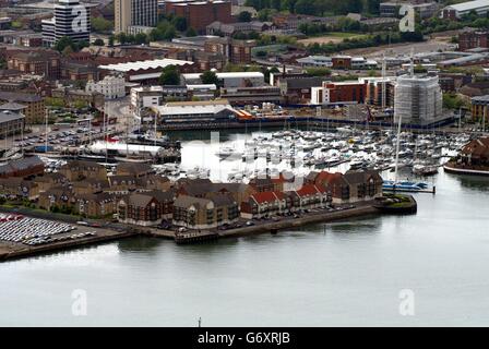 Luftaufnahmen von Southampton Stockfoto