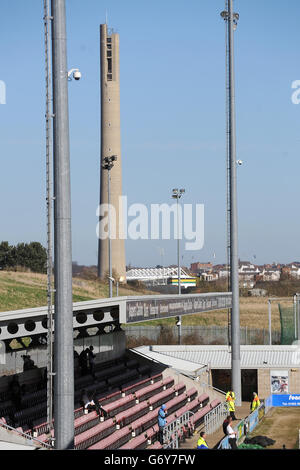 Soccer - Sky Bet League One - Coventry City / Port Valle - Sixfields Stadium. Eine allgemeine Ansicht des Sixfields Stadions Stockfoto