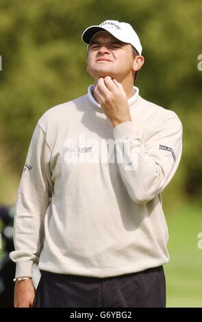 Paul Lawrie während Pro-am im Forest of Arden, vor dem Daily Telegraph Damovo British Masters. Stockfoto