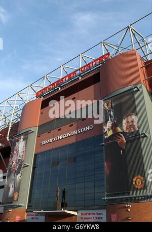 Fußball - UEFA Champions League - Viertel-Final - Hinspiel - Manchester United gegen Bayern München - Old Trafford Stockfoto