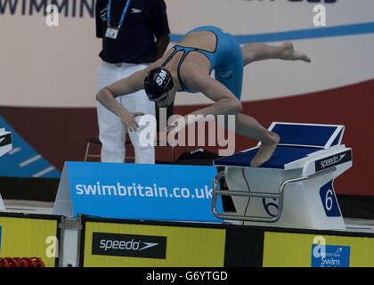 Lauren Quigley tritt in der offenen 50m Freestyle Frauen während der British Gas Swimming Championships 2014 im Tollcross International Swimming Centre, Glasgow. DRÜCKEN Sie VERBANDSFOTO. Bilddatum: Samstag, 12. April 2014. Bildnachweis sollte lauten: Alan Rennie/PA Wire Stockfoto