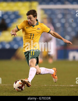 Fußball - International freundlich - Australien / Ecuador - Den. Thomas Oar, Australien Stockfoto