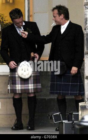 Kiefer Sutherland besucht Töchter Hochzeit Stockfoto
