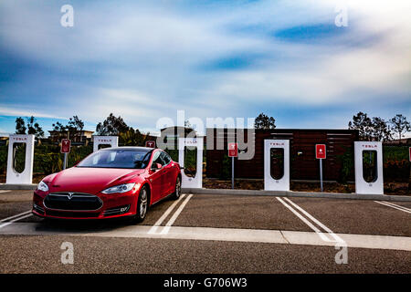 Eine Tesla-Kompressor-Station in Oxnard, Kalifornien Stockfoto