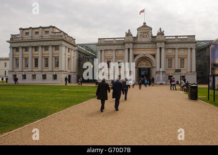 Gesamtansicht des National Maritime Museum, in Greenwich, East London. DRÜCKEN Sie VERBANDSFOTO. Bilddatum: Samstag, 12. April 2014. Bildnachweis sollte lauten: Dominic Lipinski/PA Wire Stockfoto