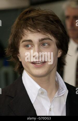 Der Star des Films Daniel Radcliffe kommt zur UK-Premiere von Harry Potter und der Gefangene von Azkaban auf dem Odeon Leicester Square in Zentral-London, dem dritten Film aus der Buchreihe des Autors JK Rowling über den Jungen-Zauberer. Stockfoto