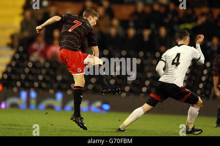 Fußball - FA Youth Cup - Halbfinale - zweite Etappe - Fulham gegen Reading - Craven Cottage. Jack Stacey von Reading erzielt ihr zweites Tor Stockfoto