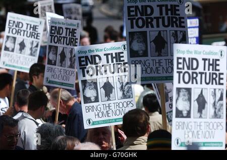 Anti-Krieg Protest Stockfoto