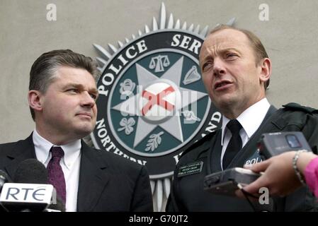 Nordirland Polizei Pressekonferenz Stockfoto