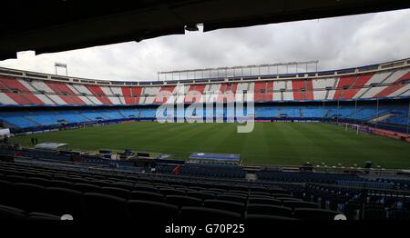 Fußball - UEFA Champions League - Halbfinale - Erstes Teilstück - Atletico Madrid gegen Chelsea - Chelsea-Pressekonferenz - Vincente Cal.... Stadion von Atletico Madrid, Stadion Vincente Calderon, Madrid, Spanien. Stockfoto