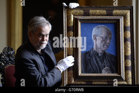 Erzbischof von Canterbury Porträt geht auf dem display Stockfoto