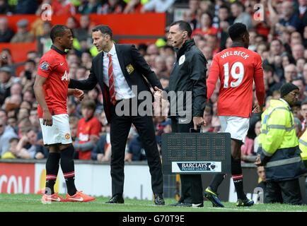 Fußball - Barclays Premier League - Manchester United gegen Norwich City - Old Trafford Stockfoto