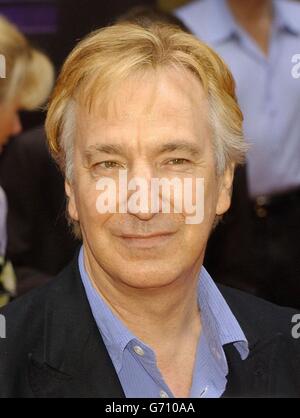 Alan Rickman Weltpremiere von Harry Potter Stockfoto