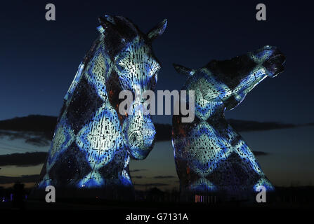 Die Kelpies Stockfoto