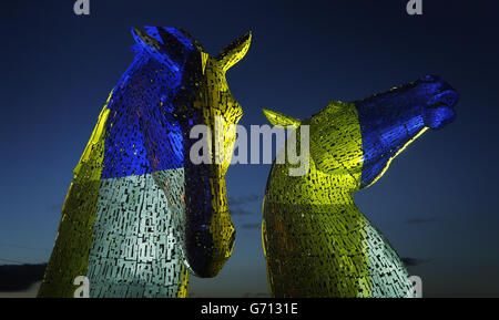 Die Kelpies Stockfoto