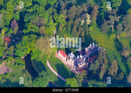 Gotisches Haus, See Worlitz, Garten Königreich Dessau-Worlitz, Landkreis Wittenberg, Sachsen-Anhalt, Deutschland / Wörlitzer See, Gartenreich Dessau-Wörlitz, Wörlitzer See Stockfoto