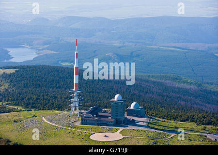 Brocken-Gipfel, Harz-Gebirge, Nationalpark Harz, Sachsen-Anhalt, Deutschland Stockfoto