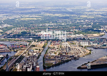 Hafen, Ross-Kanal, Kohlbrand Brücke, Neuhofer Kanal, Rethe, Georgswerder, Hamburg, Germany / wer, Neuhöfer Kanal Stockfoto