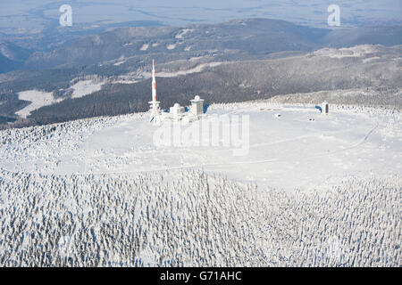 Gipfel des Brocken, Nationalpark Hochharz, Harz, Sachsen-Anhalt, Deutschland Stockfoto