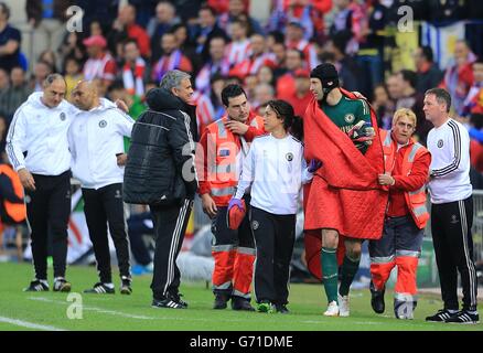 Fußball - UEFA Champions League - Halbfinale-Finale - Hinspiel - Atletico Madrid V Chelsea - Vincente Calderon Stadion Stockfoto