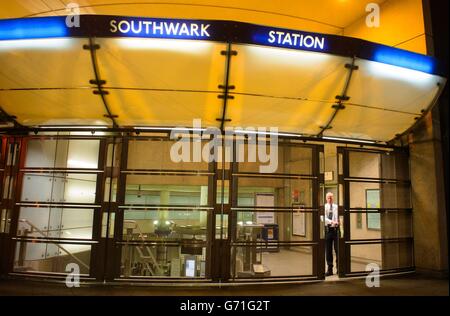 U-Bahn-Streik Stockfoto