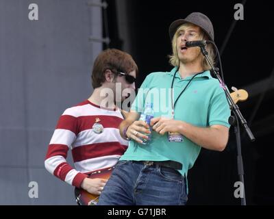 Die Verzögerungen - das Nokia-Isle Of Wight-Musikfestival Stockfoto