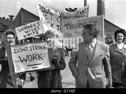 News - British Leyland Entlassung Protest - Ehefrauen März - Cowley Stockfoto