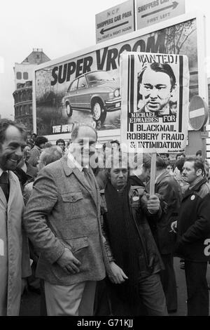 News - British Leyland Entlassung Protest - Longbridge, Birmingham Stockfoto