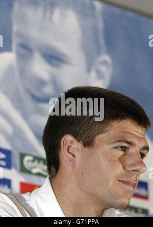 Steve Gerrard England Pressekonferenz Stockfoto