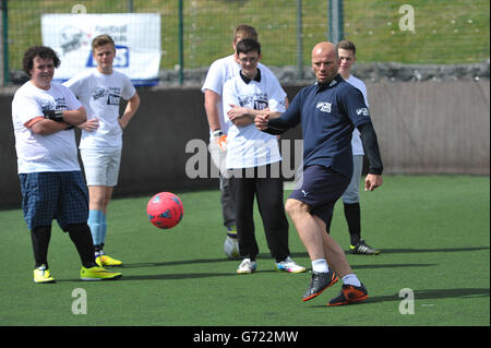 Fußball - Pools StreetGames Fußball Fives - Ziele Plymouth Stockfoto