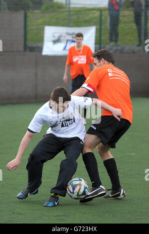 Fußball - Pools StreetGames Fußball Fives - Ziele Plymouth Stockfoto